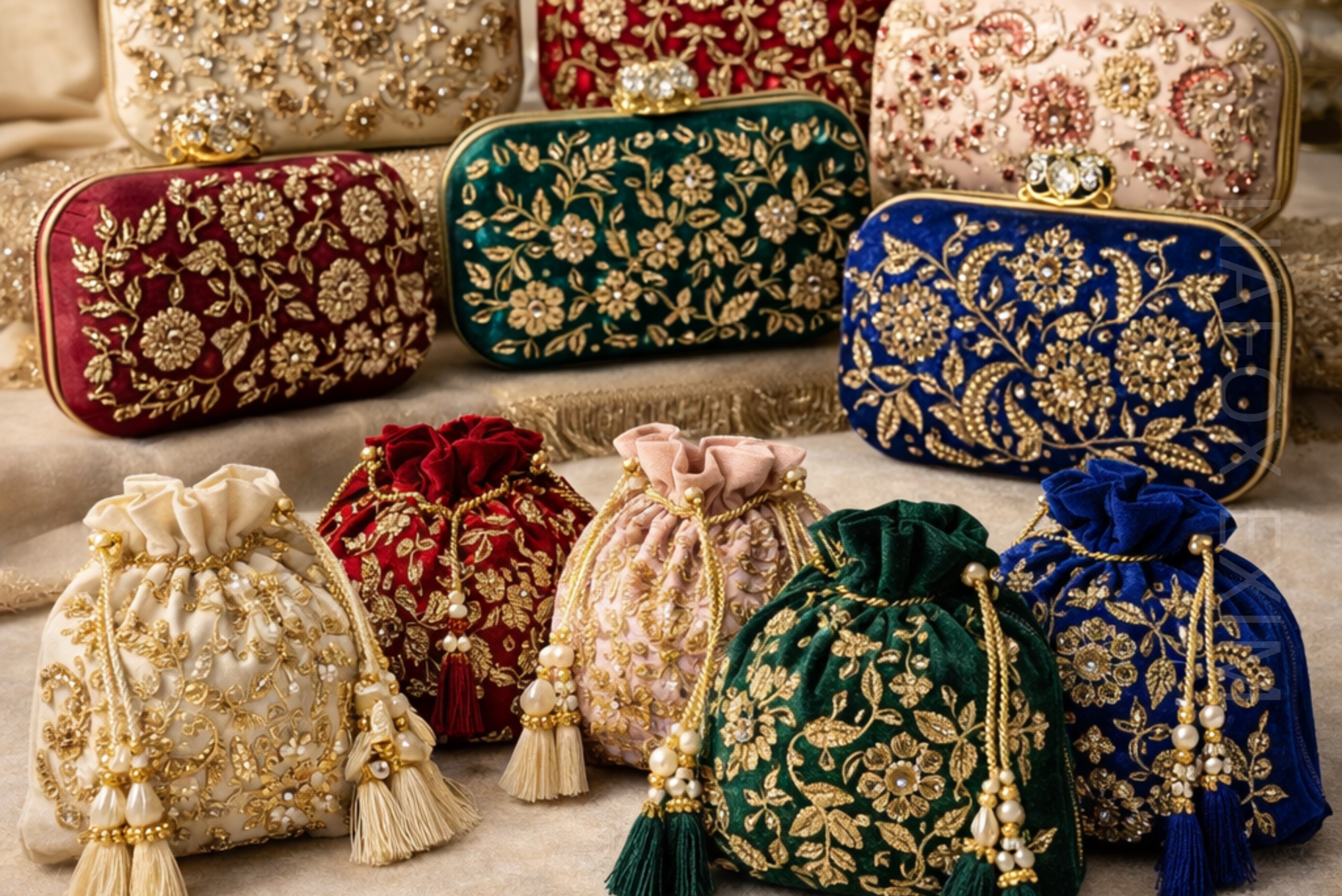 Embroidered Clutches & Potli Bags